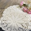 PHANTOMON Crochet Doilies Handmade Round Cotton Lace Table Placemats Knitted