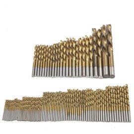 105Piece Drill Bits Set Workshop High Speed Steel HSS 1-10mm Titanium Coated