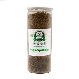 Lucky Premium Apple Sprinkles – Dog Food Toppers Made with Real Fuji Apple Jerky, Dog Food Seasoning to Add Flavor to Every Meal (10 oz)