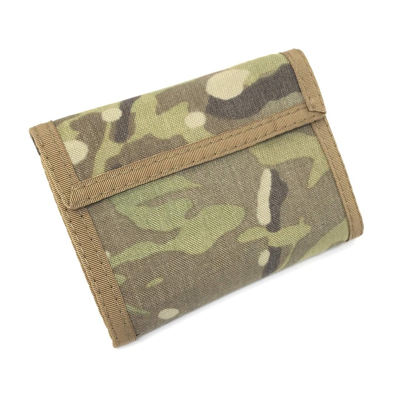 Camouflage Bifold Nylon ID Wallet. Hook and Loop. Made in