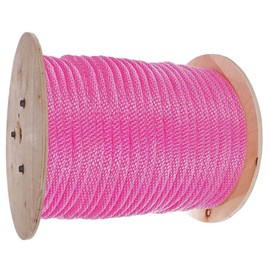 Paracord Planet Solid Braid Utility Rope – All Purpose Solid Braid MFP Derby Cord – Sports and Recreation, Crafts, Landscaping, Pets, Decor – USA Made (Hot Pink, 5/8 Inch X 50 Feet)