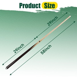 HMQQ Pool Cue Stick/Billairds cue Stick Pool Stick 58" Set of 2/Set of 4 /Set of 4 20OZ, 48" Set of 2/ Set of 4, with Different Weight/Size/Quantity (58" Set of 2 20OZ)