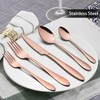 LIANYU 40-Piece Copper Silverware Set for 8, Stainless Steel Flatware