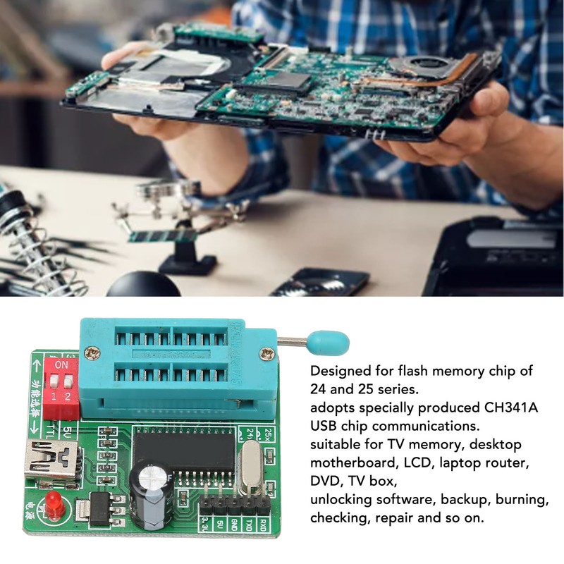 BIOS USB Programmer CH341A USB Chip Stable Durable Multi Purpose