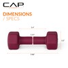 CAP Barbell Neoprene Dumbbell Weights, 10 lb Pair, Crimson