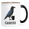 ONRRI 11 Oz Ceramic Mug With Black Interior And Handle,