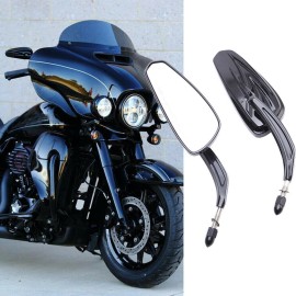 Unbranded For Harley Davidson Road Glide Special Custom Motorcycle Rearview Mirrors Black