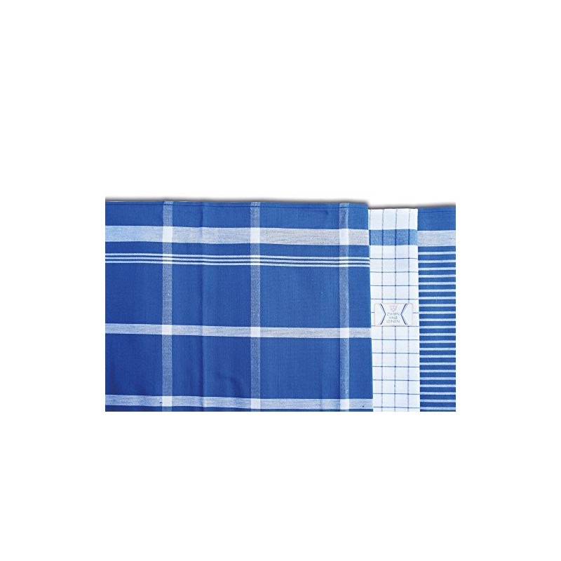 Ross 3x Exclusive Blue Half-Linen Tea Towels 50 x 70
