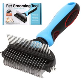 IFAN™ Professional 2-in-1 Pet Comb Cat Brush Dog Brush Cat Grooming Comb Dog Grooming Comb Remove Fleas & Knot-Open & Carding & Flying Hair Removing Tools for Hairs Dogs & Cats (29t)