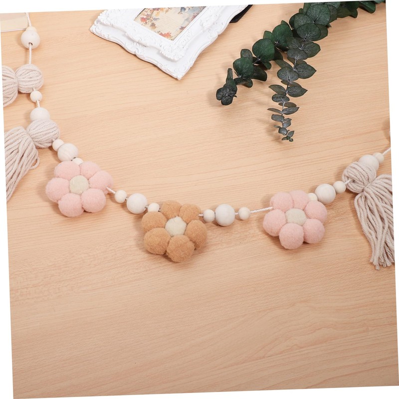 GRIRIW Flower Nursery Decor Boho Tassel Garland Classroom Wall Decor