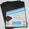A4 Black Card (Pack of 50, 270gsm) for Crafting, Scrapbooking,