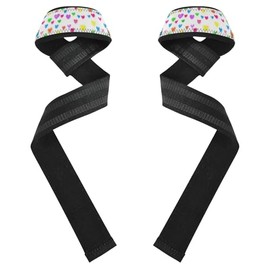 Correas de levantamiento de pesas rojas de neón Cololove de 26 pulgadas, para levantamiento de pesas, levantamiento de pesas, culturismo, entrenamiento de fuerza, munequeras para levantamiento de