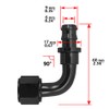 ZHSYMX 6AN to 3/8 90 Degree Push Lock Hose Fitting
