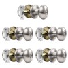 Gobrico 5 Pack Egg Shaped Door Knobs Brushed Nickel Privacy