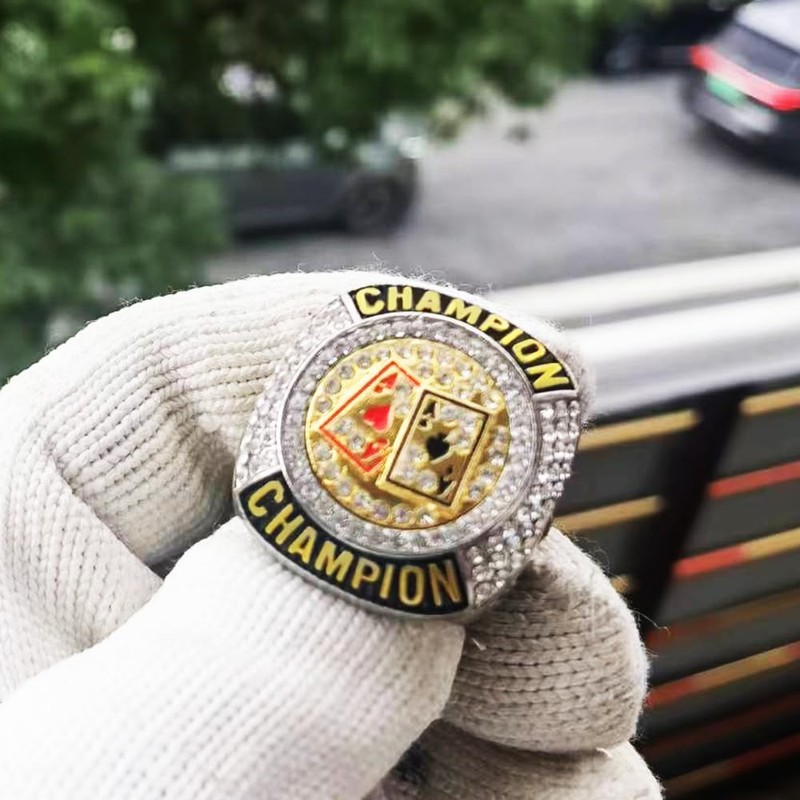 CHXIXUE Poker Champion Ring Trophy Award Winner MVP Collectible Gift