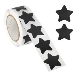 PATIKIL Star Stickers Roll 1", 500 Pcs Self-Adhesive Reward Stickers for Classroom Teacher Supplies and DIY Craft, Black