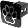 eVerHitch Dog Paw Print Tube Plug Hitch Cover (Black and
