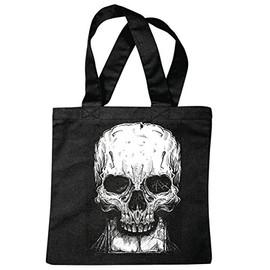 'Shoulder bag "Vintage Skull Gothic Outdoor Bike Club Mc Motorcycle Chopper Custom Motorbike, Meet Club Meet Shopping Bag School Bags Gym Bag in Black