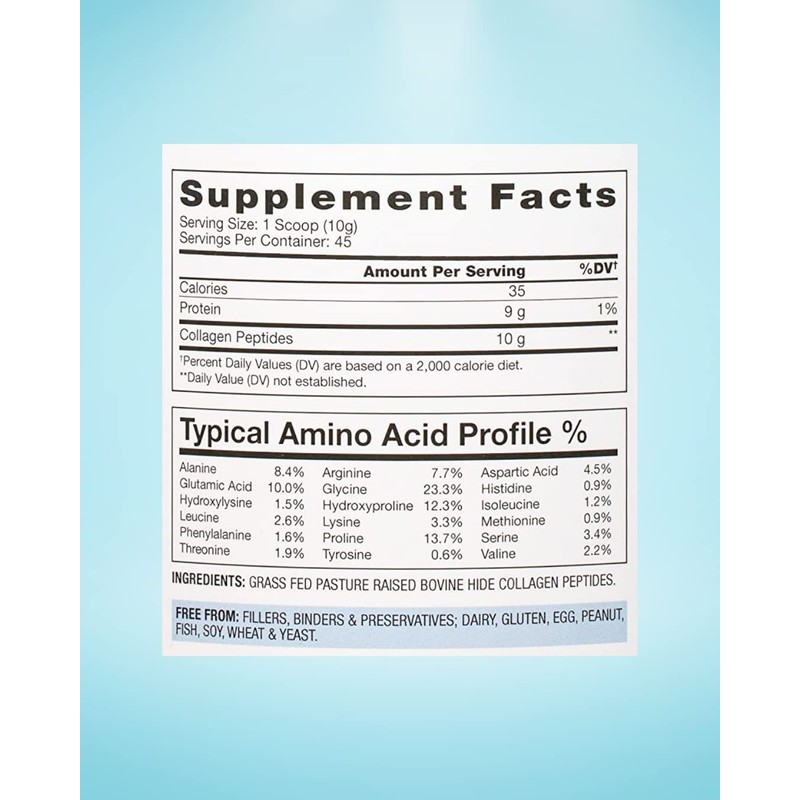 BioOptimal Collagen Peptides Powder - Grass-Fed, Pasture-Raised Hydrolyzed Protein Supplement