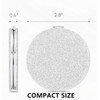 Mpowtech Silver Compact Mirror for Women,Small Pocket Mirror,Purse Mirror with