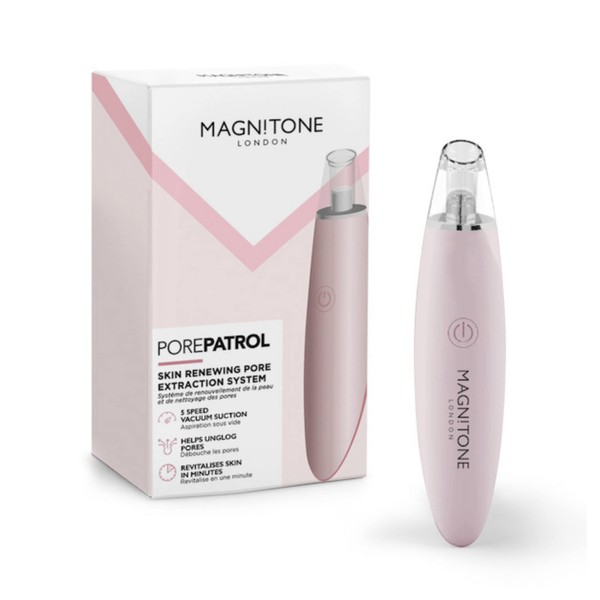Magnitone PorePatrol Skin Renewing Pore Extraction System, Removes Blackheads, Helps Unclog Pores, Cleanses & Exfoliates Skin, Revitalises Skin in Minutes, 5 Speed Vacuum Suction