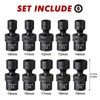 CASOMAN 10 PCS 3/8" Drive Standard Universal Impact Socket Set,