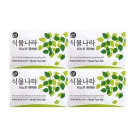 Plant Kingdom Hinoki Pure Bar 90g Facial Soap (4 Packs) / 히노끼 퓨어바 90g 세수 비누 4입