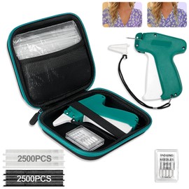 Micro Stitch Gun, Stitchy Tag Gun Kit for Clothing with 6 Replacement Needle&5000 0.19" Fasteners, Stitchy Quick Clothing Fixer with Hard Case, Fine Mini Stitch Tag Gun for Sewing Quilting Hemming