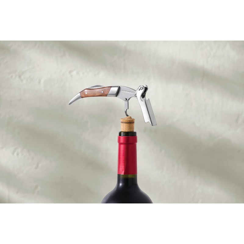 Le Creuset Black Walnut One-Step Waiter's Friend Corkscrew Wine Opener