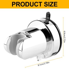 Lotsdonxia Showerhead Fixed Suction Cup Bracket Universal Removable No-Punch Shower Base Suitable for Bathrooms Bathhouses Hotels