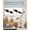 Flat Plug Short Extension Cord 1Ft Low Profile Adapter 3