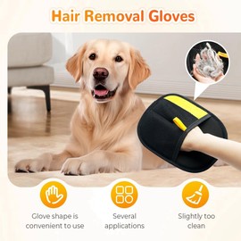 Upgrade Pet Hair Remover Gloves, Reusable Cat Dog Grooming Gloves Pet Hair Remover Electrostatic Gloves, Premium Efficient Pet Hands on for Dogs, Cats & Horses with Long and Short Hair Fur