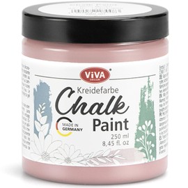 Viva Decor Chalk Paint (Powder Pink) 8.45oz - Chalky Finish Paint for Furniture, Walls & Decor, Matte Finish, Water-based, High Pigment, Perfect for Shabby Chic & Vintage Looks. Suitable for Wood
