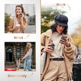 OUTXE 2× Crossbody Phone Lanyard, 1× Wrist Strap, 4× Tab- Anti Theft Universal Neck Phone Lanyard, Compatible with Most Phone