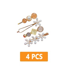 Traziewell Flower Hair Clip Pearl Hair Clips Fashion Hair Barrettes Girls Hairpins Acrylic Resin Barrettes Set for Women Ladies and Girls Styling Tools Ladies Hair Accessories HC000323