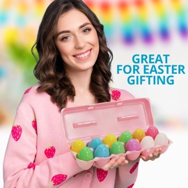 Plastic Easter Eggs Filled with Chocolate Robin Eggs, 12 Filled Easter Egg Bulk