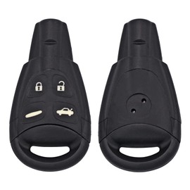 Remote Car Key Shell for Saab 9-3 93 2003-2007 4-Button Uncut Blade Smart Card Blank Replacement for Keyless Trailer