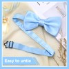 PAFUWEI Men's Pre-Tied Bow Tie, Tux Bowtie Solid Color Neck