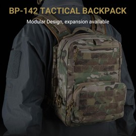UniPro BP-142 Tactical Backpack 10L, Attachable to Vest/Chest Rig, Fits 10x12 Plate, Adjustable Straps, Breathable Lining