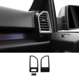 Voodonala for F150 ABS Carbon Fiber Dash AC Air Conditioning Vent Outlet Trim for 2015-2020 Ford F150 Interior Accessories,2pcs