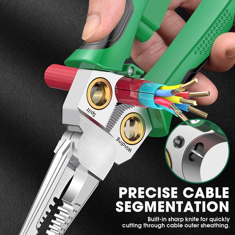 NCTNCX Wire Stripper, Multi-Purpose Wire Stripper with Current Measurement Function,
