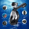 Full-Face Snorkel/Diving Mask - 180° View, Detachable Tube and Mount,