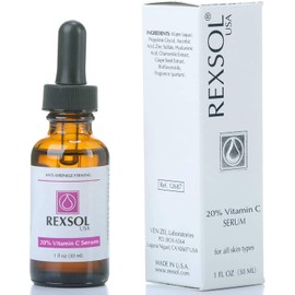 REXSOL 20% Vitamin C Serum Anti-Wrinkle Firming | Dark Circle & Sun Damage Corrector