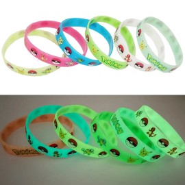 Pokémon (Single) Pokémon bracelet, glow in the dark, silicone bracelet, assorted colors
