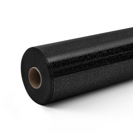 LOKLIK Heat Transfer Vinyl Roll - Iron-On HTV for T-Shirts & Fabrics - Durable Machine Washable Craft Vinyl for Use with Heat Press Machines (Glitter Black)