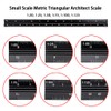 OwnMy 30CM Solid Aluminum Metric Triangular Architect Scale Ruler Set,