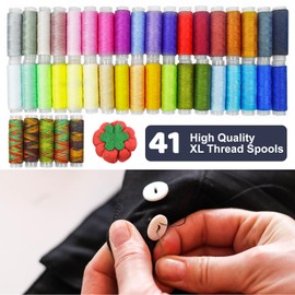 TAVADA 362 Pieces Sewing Kit, Sewing Accessory Set, Sewing Kit, 41 Spools of Yarn, Premium Large Format Sewing Kit, Sewing Kit for Home with Carry Bag for Beginners, Children, Travel, Camping and