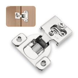 Probrico 30 Pair -60 Pcs 1/2 Inch Overlay Cabinet Hinges, Stainless Steel Soft Close Face Frame Hinges for Kitchen, Concealed Self-Closing Door Hinges