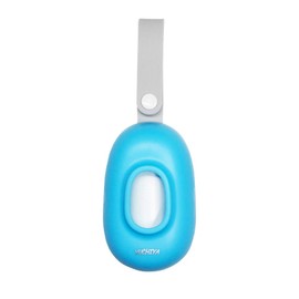 YUCHIYA Disposable Bags Dispenser with Silicon Belt Dog Poop Waste Bags Holder with 1 Roll White Strawberry Scented Bags for Holding Trash Pet Poo Doo (Blue)