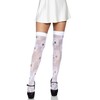Leg Avenue Ladies Skull Mesh Thigh High Tights White One